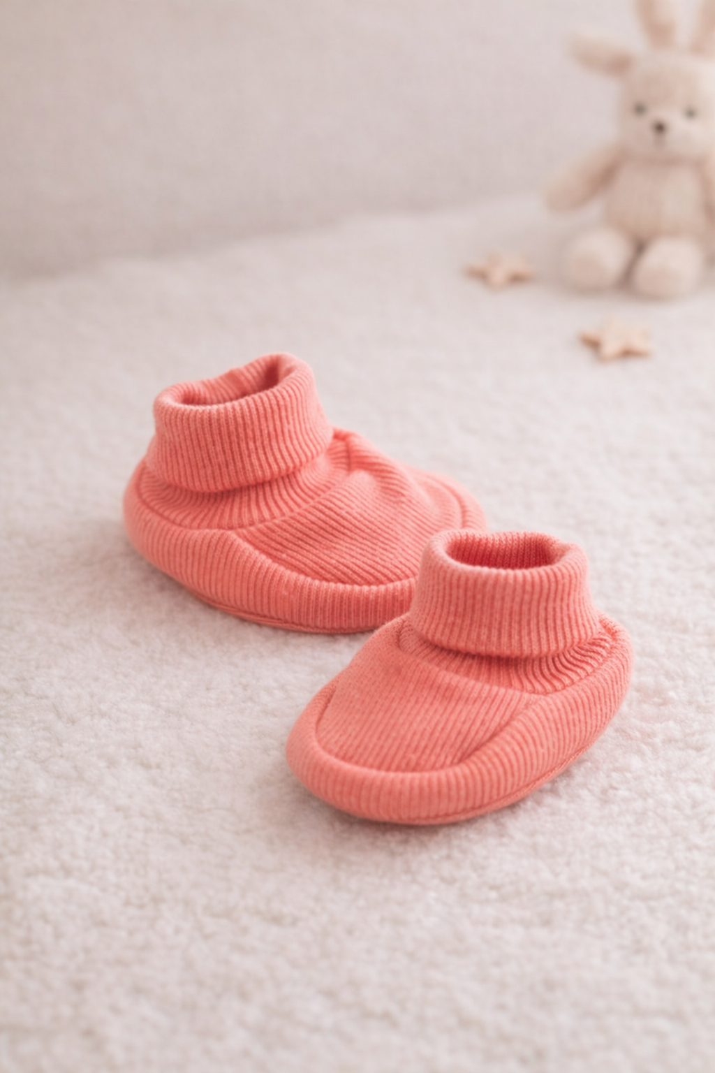 Baby Booties Rosa für Neugeborene – bequem & atmungsaktiv