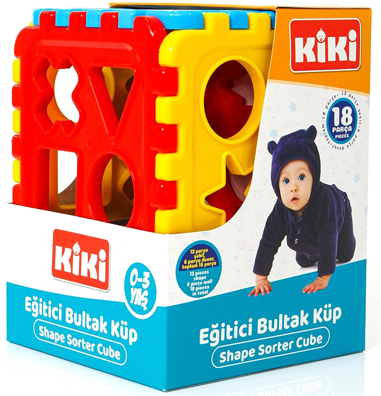 Formensortierer Steckwürfel | Steckbox Babyspielwürfel