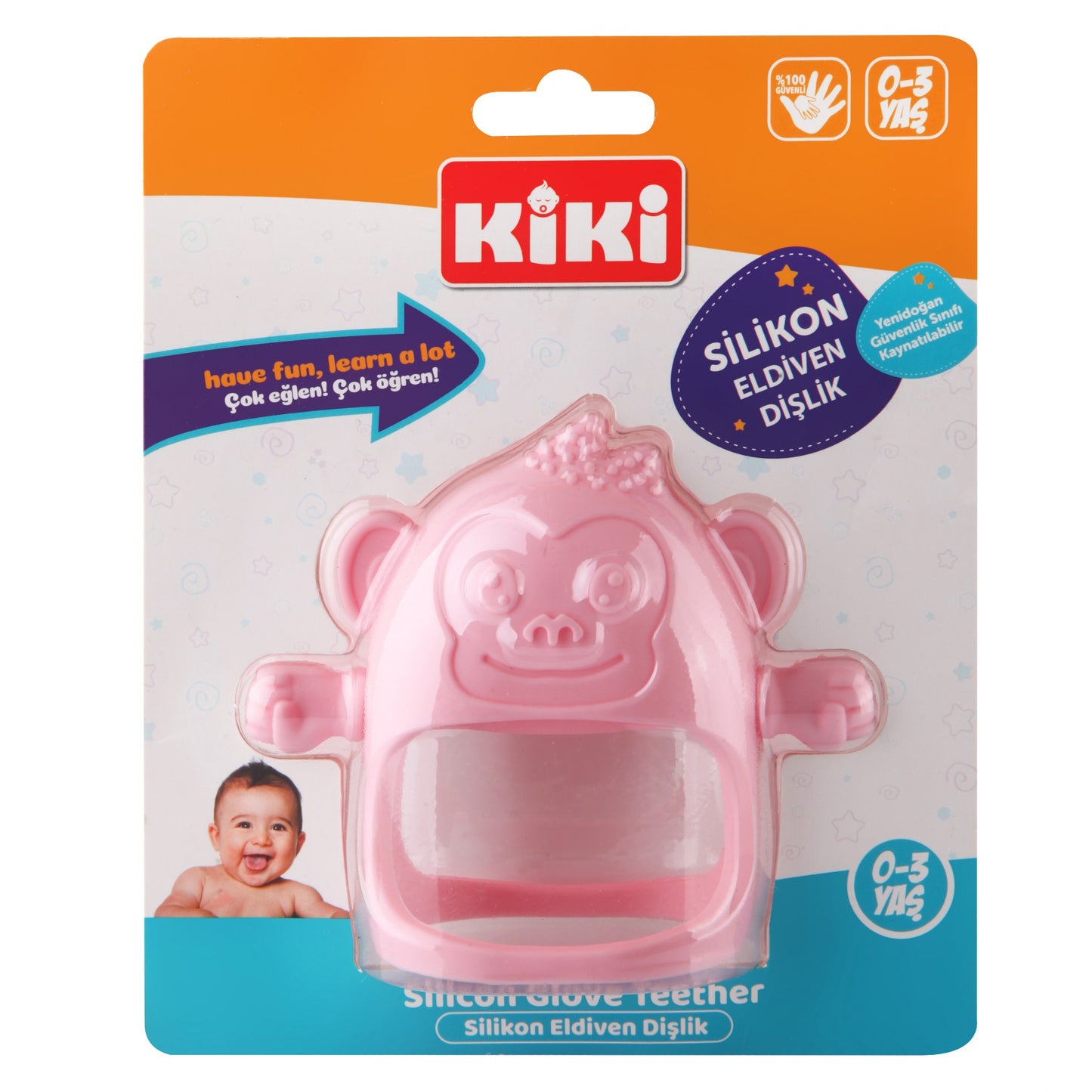 Baby Beißring Rosa Zahnungshilfe Handschuh BPA Frei