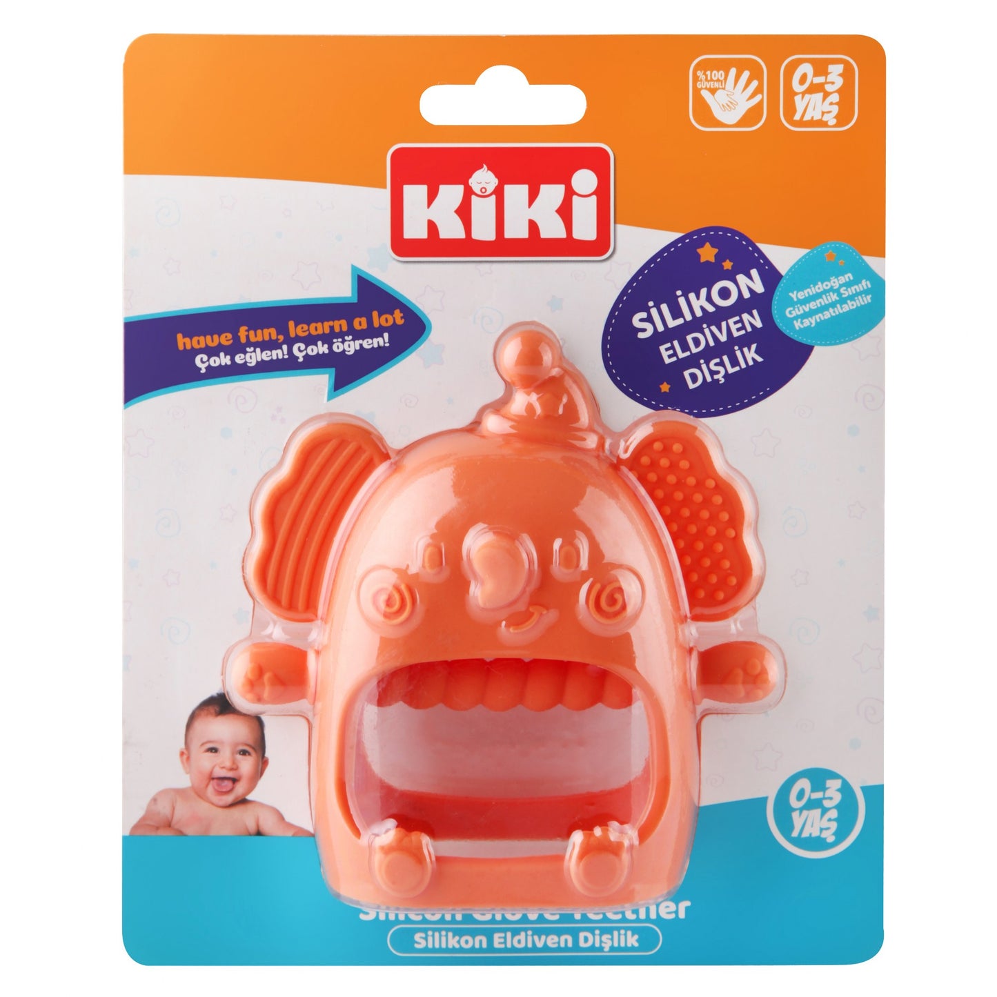 Baby Beißring Orange Zahnungshilfe Handschuh BPA Frei (Kopie)