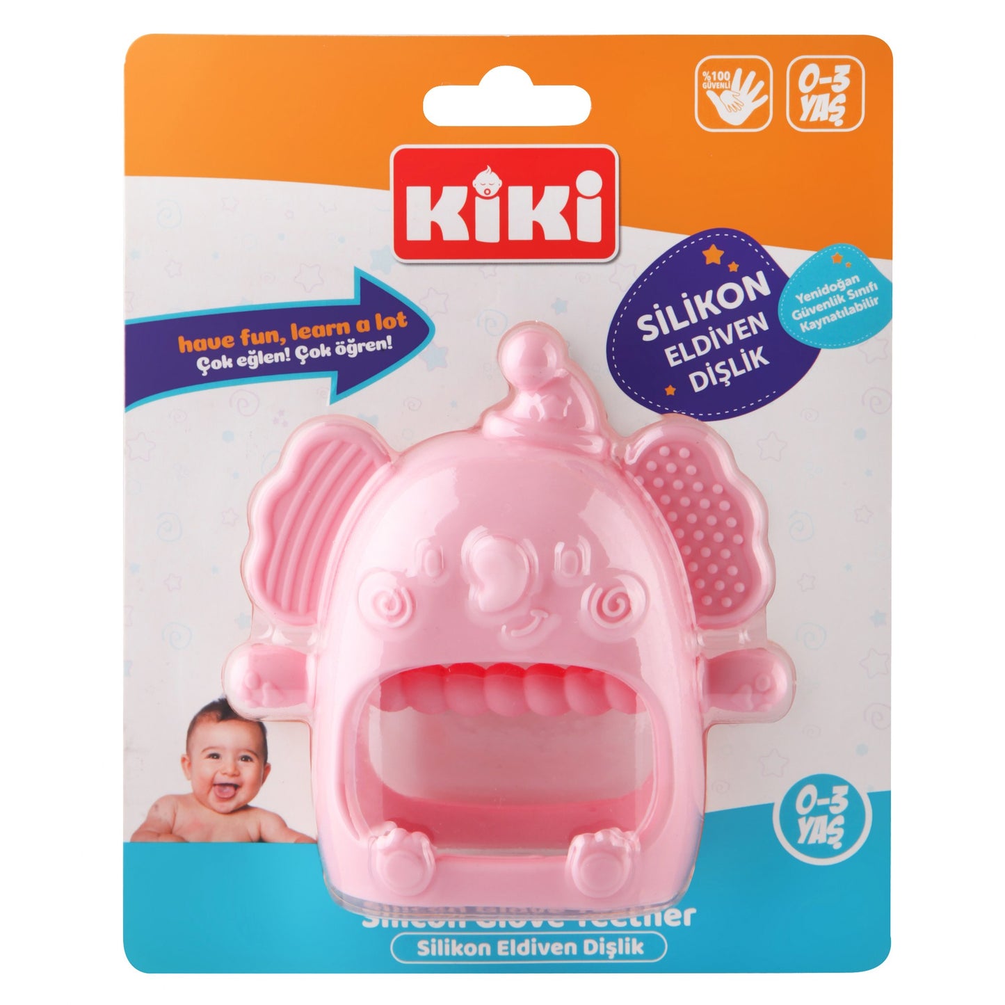 Baby Beißring Rosa Zahnungshilfe Handschuh BPA Frei