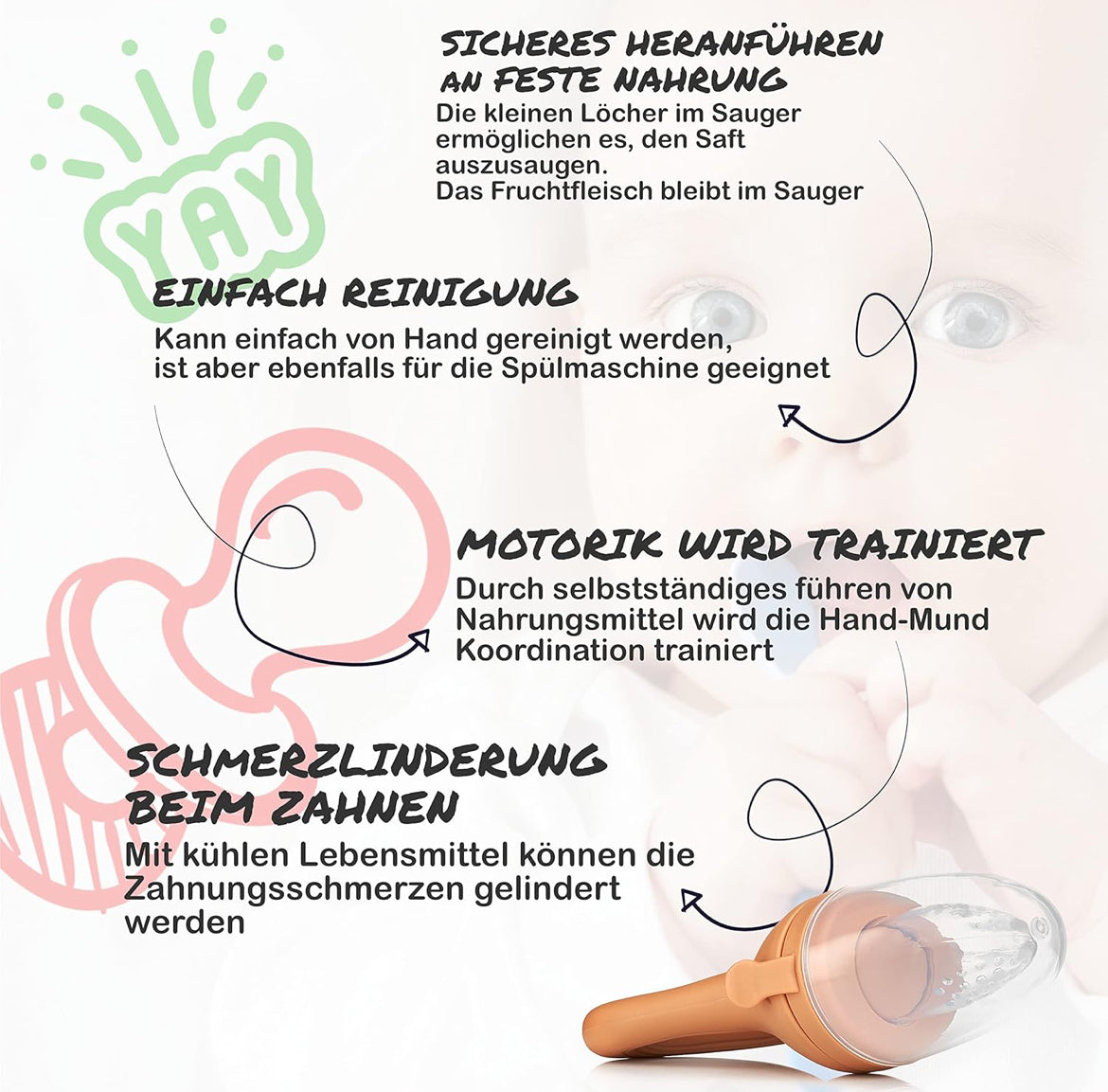 Baby Fruchtsauger Karamel