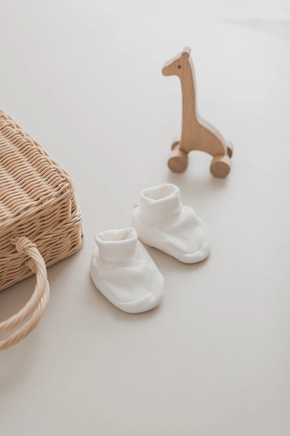 Baumwolle Baby Booties Weiß