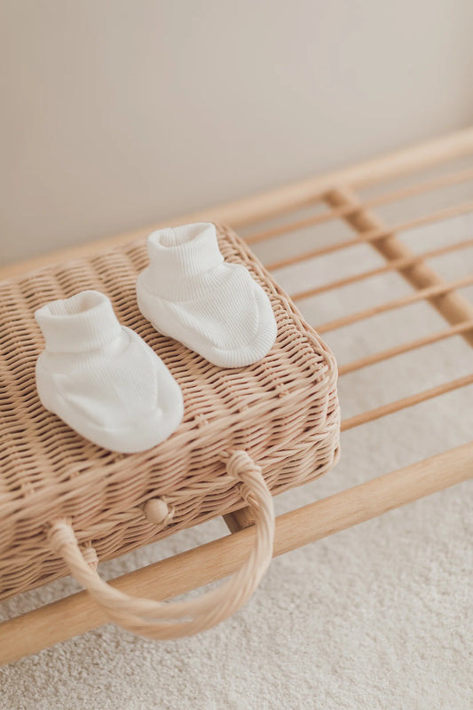 Baumwolle Baby Booties Weiß