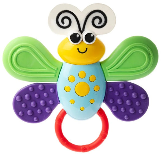 Schmetterling Beißring – aus Silikon weich strukturierter Beißring für sensorische Erkundung und Entlastung des Zahnens BPA Frei