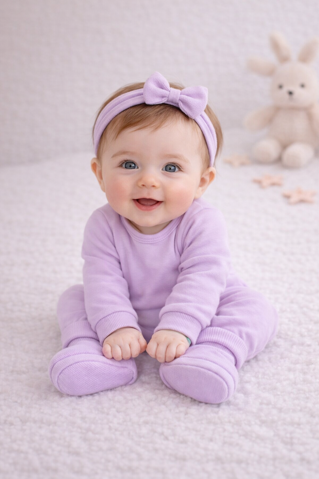 100 % Bio-Baumwolle Baby Booties Lila – schonend für empfindliche Haut