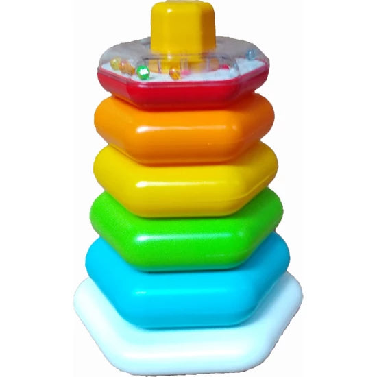 Stapelspielzeug mit Ringen,Stapelturm & Beißringe BPA Frei Mit Rassel