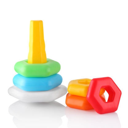 Stapelspielzeug mit Ringen,Stapelturm & Beißringe Ohne Rassel BPA Frei