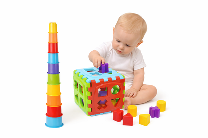 Baby Lernspielzeug Bundle – Erste Bausteine & Mega Stapelturm , BPA Frei