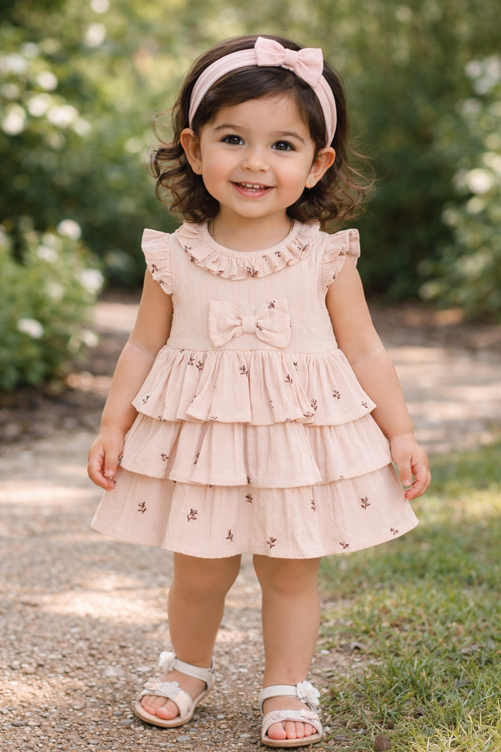 Baby Volantkleid als Geschenk zur Geburt – nachhaltige Babykleidung