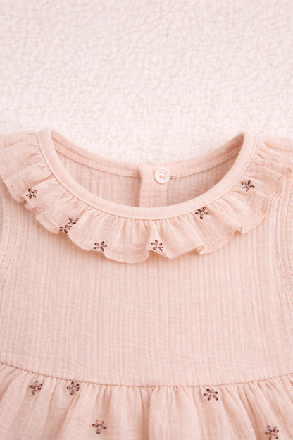 Baby Volantkleid mit Schleife & Stirnband | Bio Babykleid | Baby LI’AR