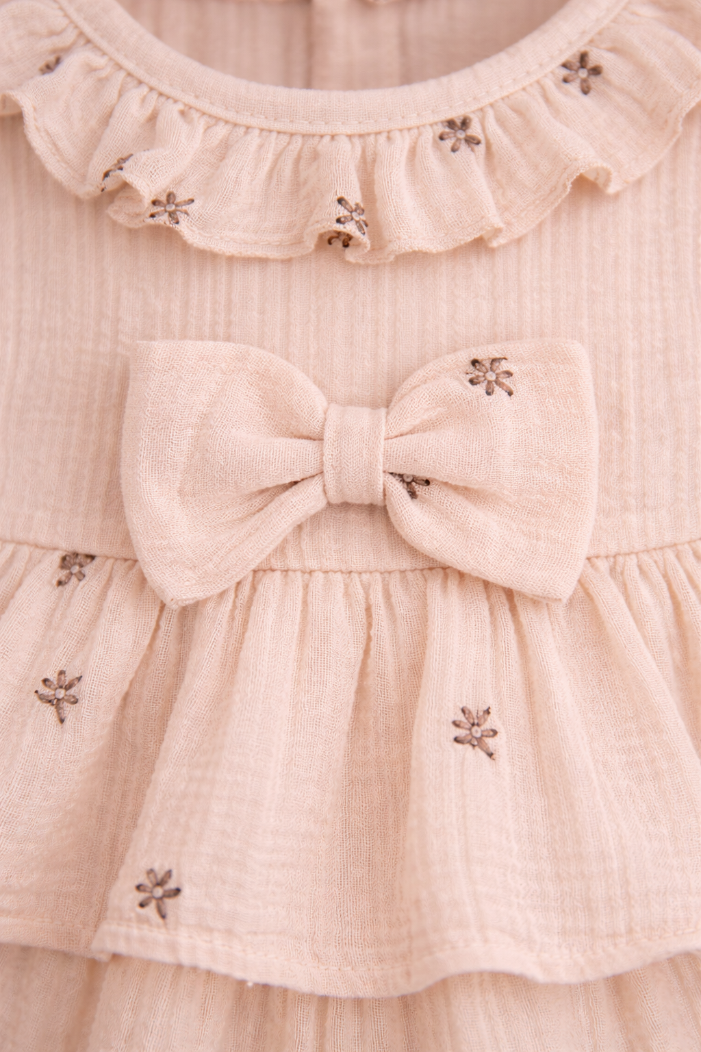 Baby Volantkleid mit Schleife & Stirnband | Bio Babykleid | Baby LI’AR