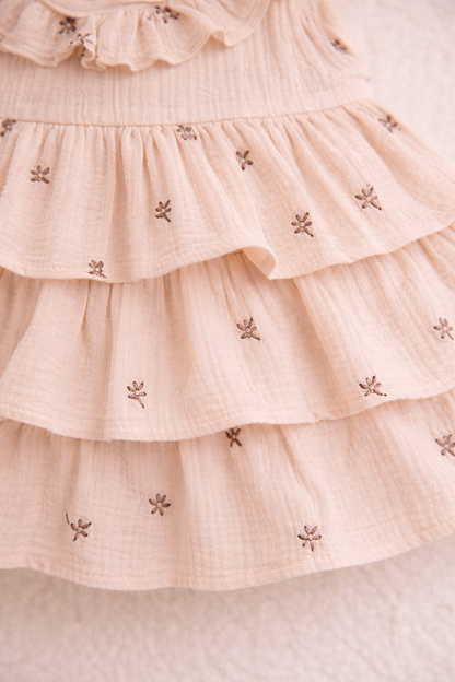 Weiche Bio-Baumwolle – hautfreundliches Babykleid mit Volants