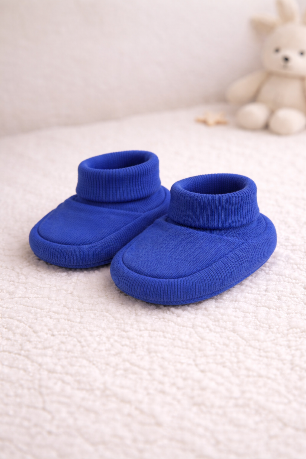 Baby Booties Blau für Neugeborene – bequem & atmungsaktiv