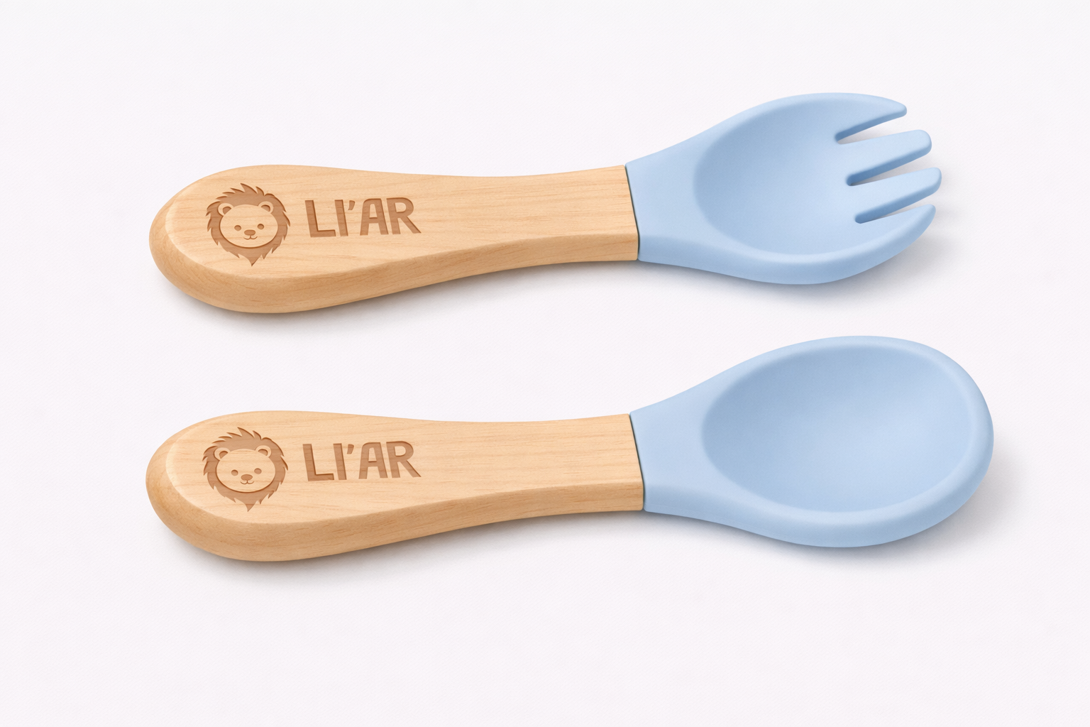 Baby Silikon Geschirr-Set Sky Blue – BPA-frei & spülmaschinenfest