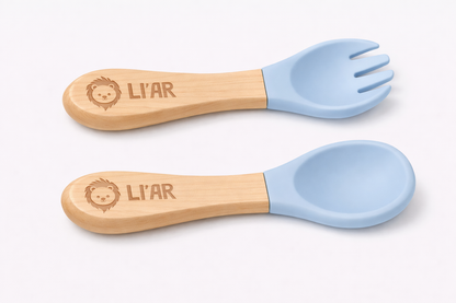 Baby Silikon Geschirr-Set Sky Blue – BPA-frei & spülmaschinenfest