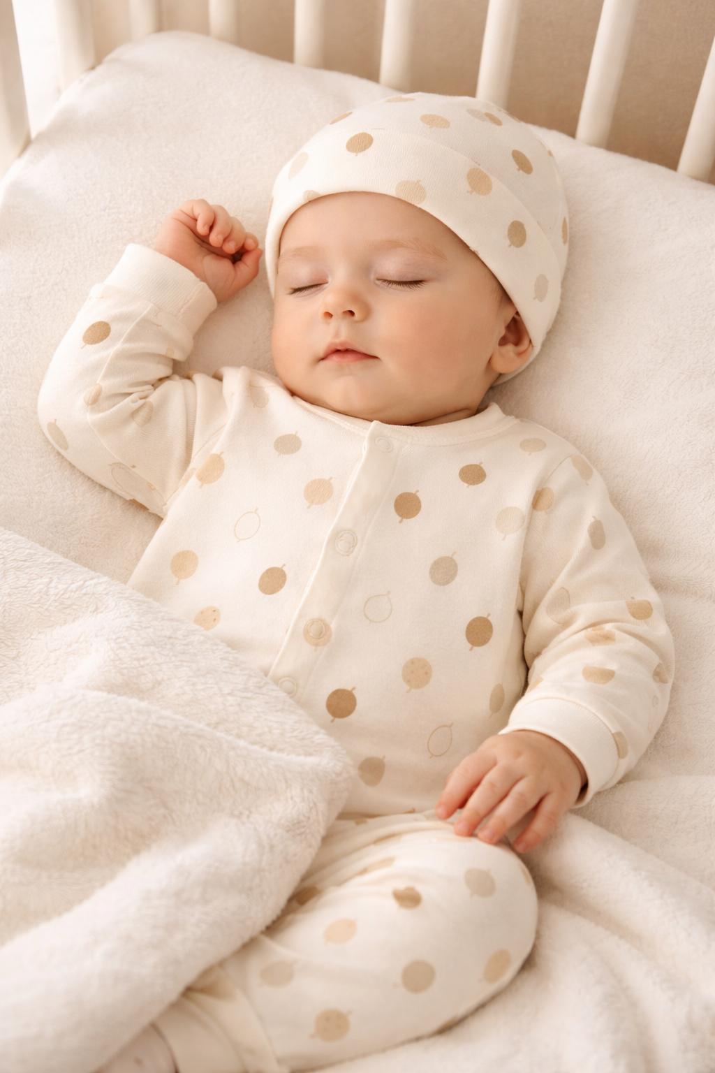 Baby trägt Balloon Dream Baby Set – bequemes Outfit für Alltag und Schlaf