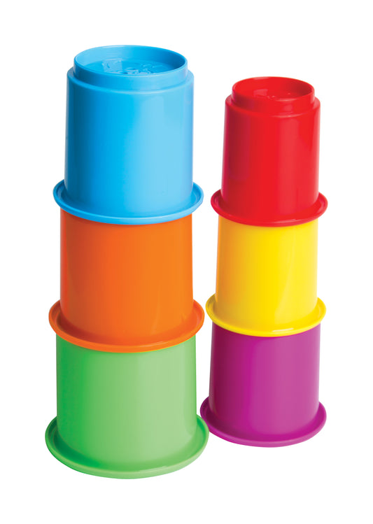 Fun Tower 6 Stapelbecher,Stapelturm, Sandspielzeug, Motorikspielzeug Lernspielzeug BPA Frei