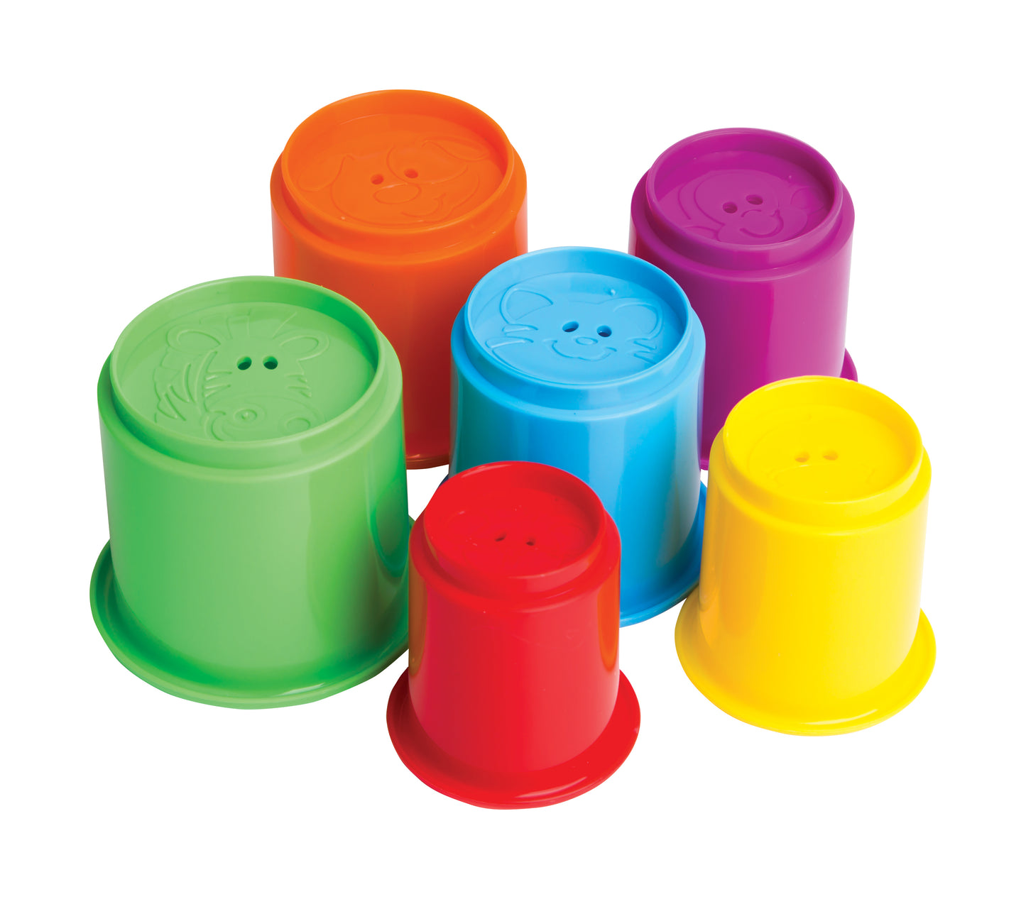 Fun Tower 6 Stapelbecher,Stapelturm, Sandspielzeug, Motorikspielzeug Lernspielzeug BPA Frei
