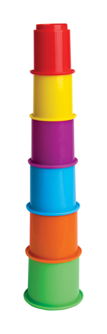 Fun Tower 6 Stapelbecher,Stapelturm, Sandspielzeug, Motorikspielzeug Lernspielzeug BPA Frei