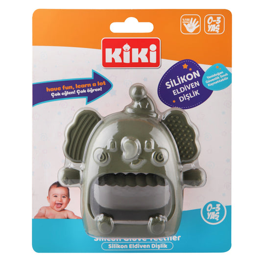 Baby Beißring Khaki Zahnungshilfe Handschuh BPA Frei