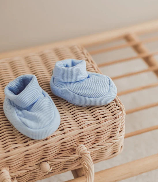 Baumwolle Baby Booties Babyblau