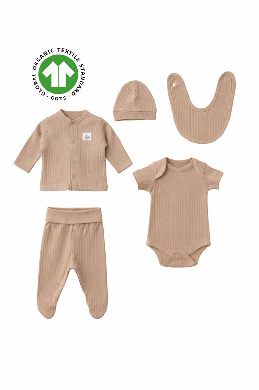 Baby LI’AR Essential Set Newborn – 5-teiliges Bio Baby Erstausstattung Set