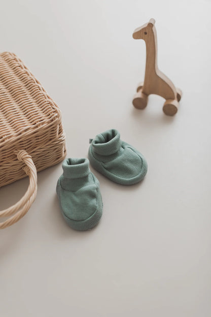 Baumwolle Baby Booties Mint