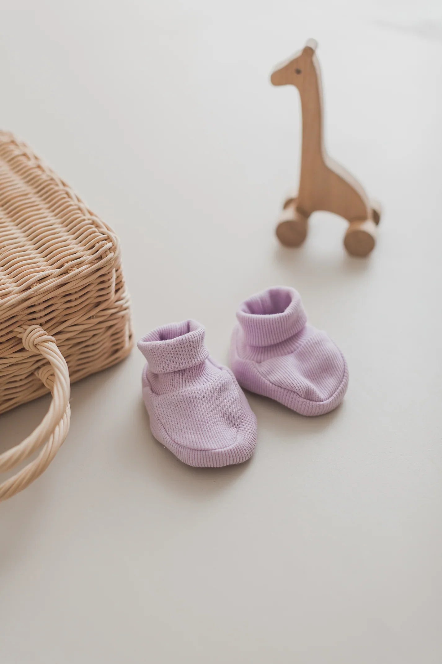 Baumwolle Baby Booties Lila