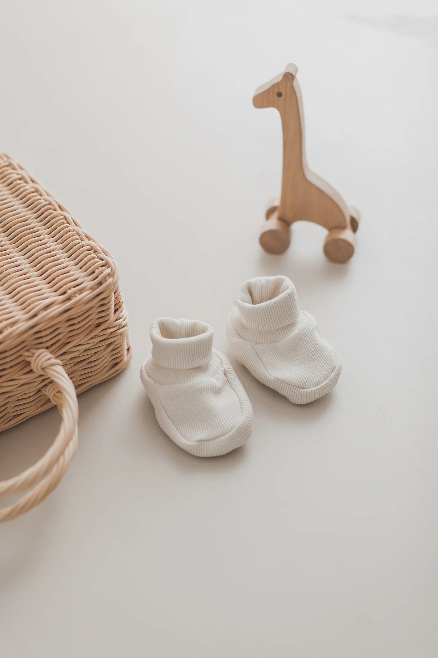 Baumwolle Baby Booties Beige