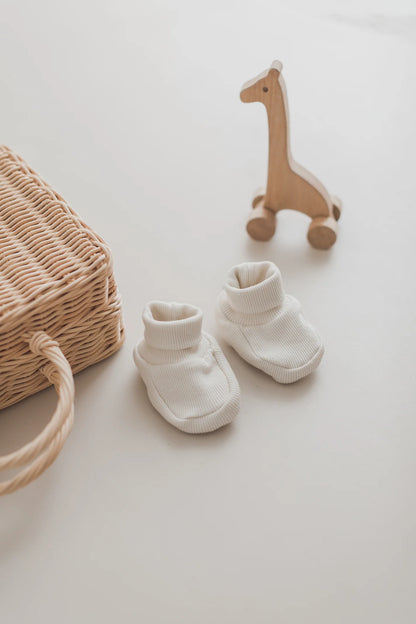 Baumwolle Baby Booties Beige