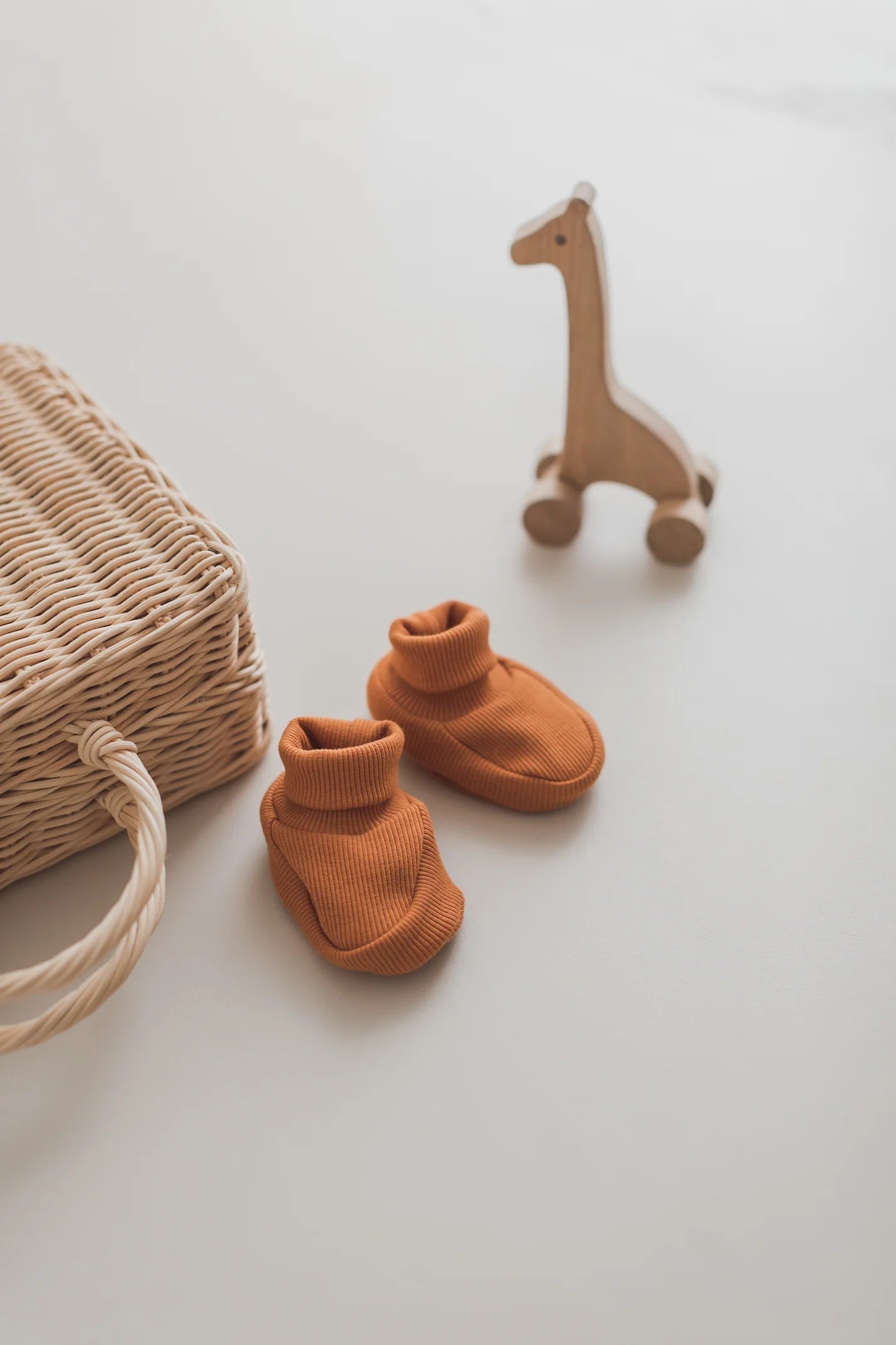 Baumwolle Baby Booties Bronze