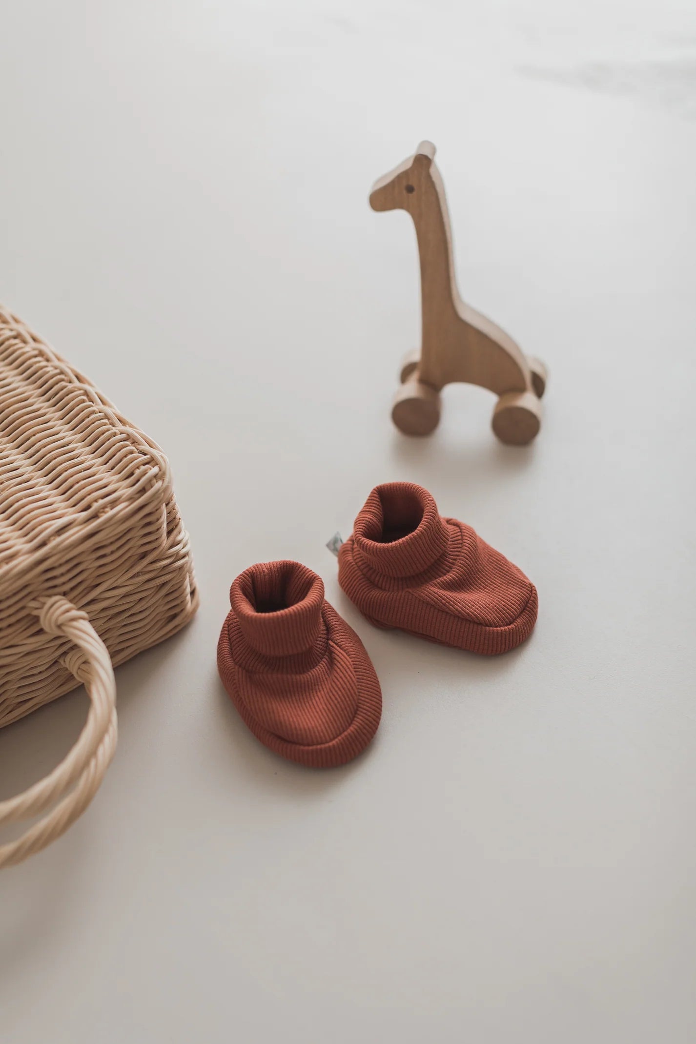 Baumwolle Baby Booties Braun