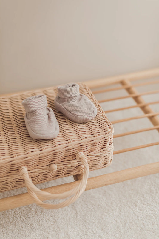Baumwolle Baby Booties Khaki