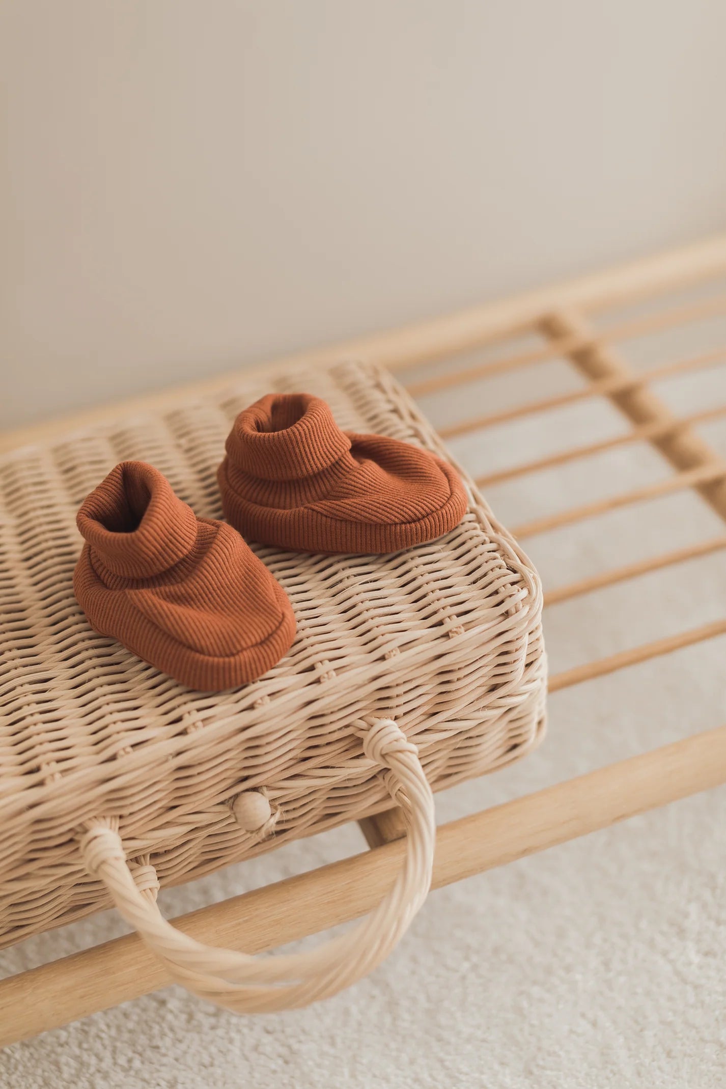 Baumwolle Baby Booties Braun