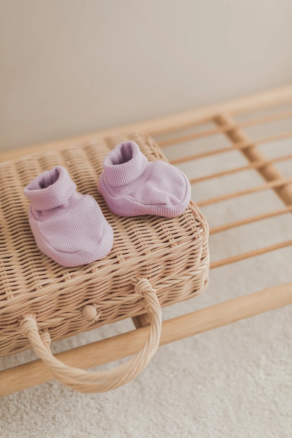 Baumwolle Baby Booties Lila