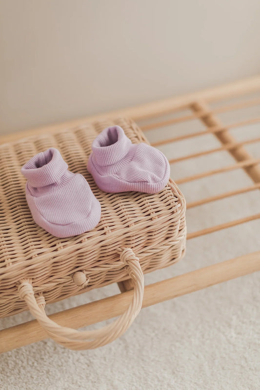 Baumwolle Baby Booties Lila